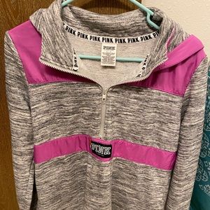 VS PINK Quarter Zip Pullover with hood
